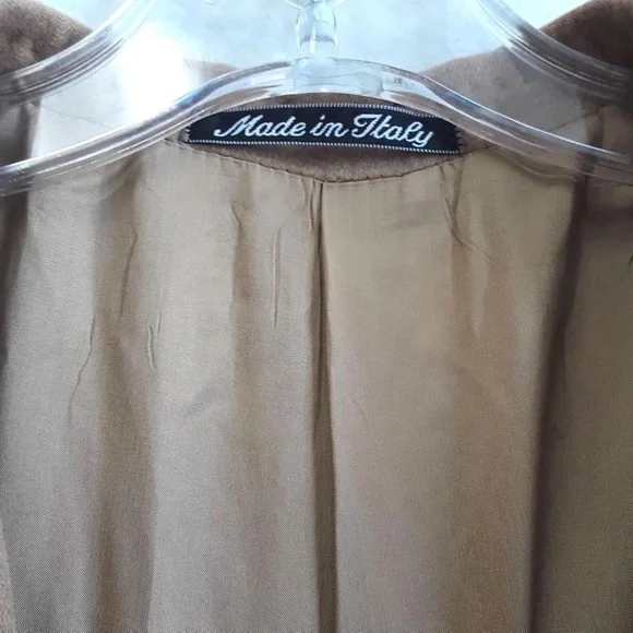 Vintage Giorgio Armani Camel Hair Coat 42R - Picture 4 of 6